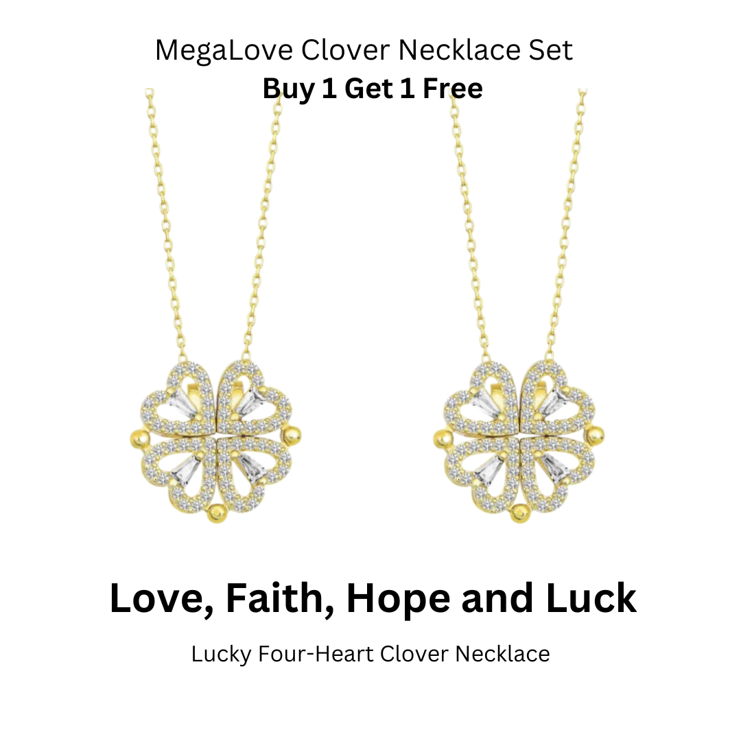 Mega Love Clover 💎 Crystal Necklace