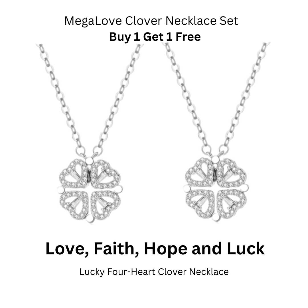 Mega Love Clover 💎 Crystal Necklace