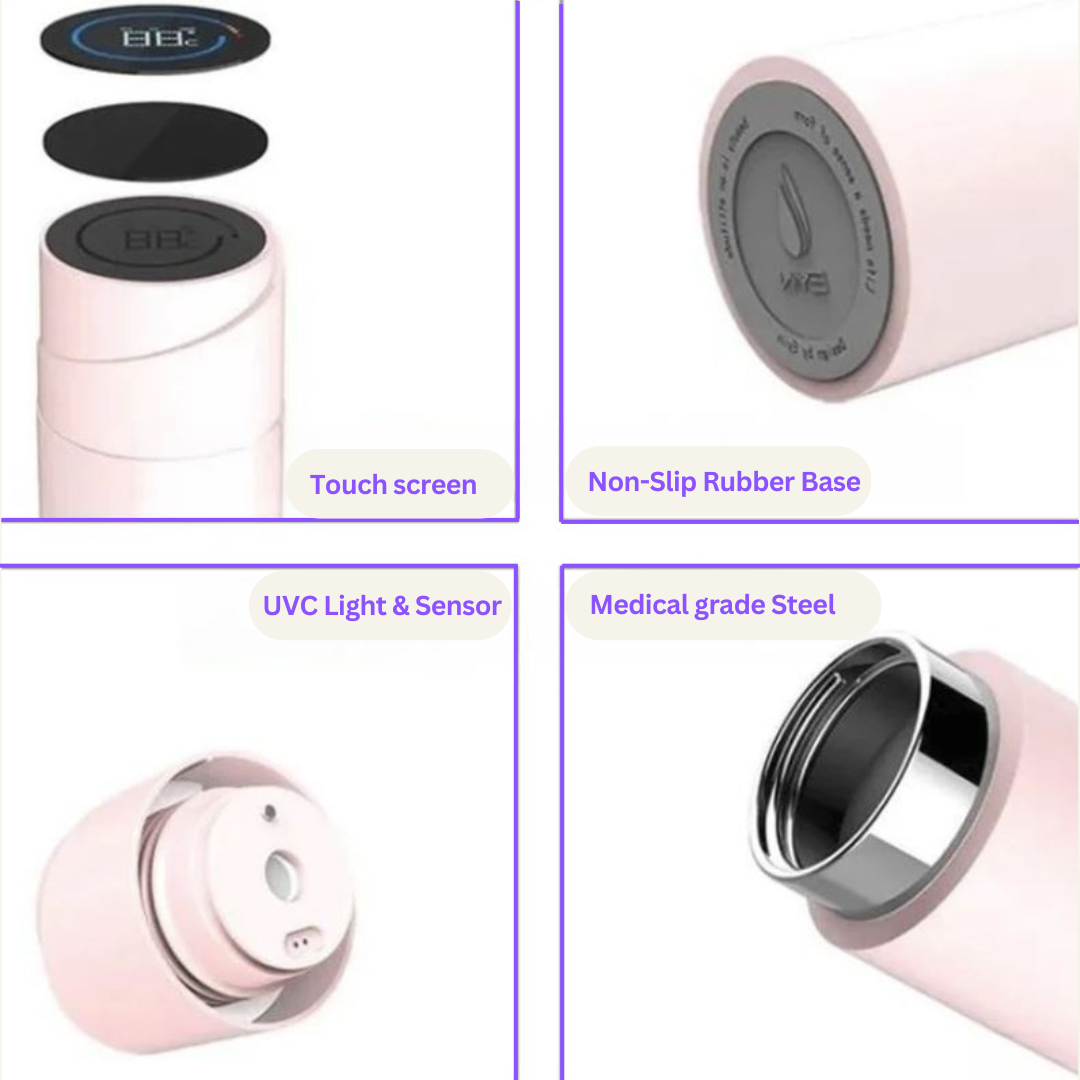 SunClean ™ Self Sterilizing Smart Bottle